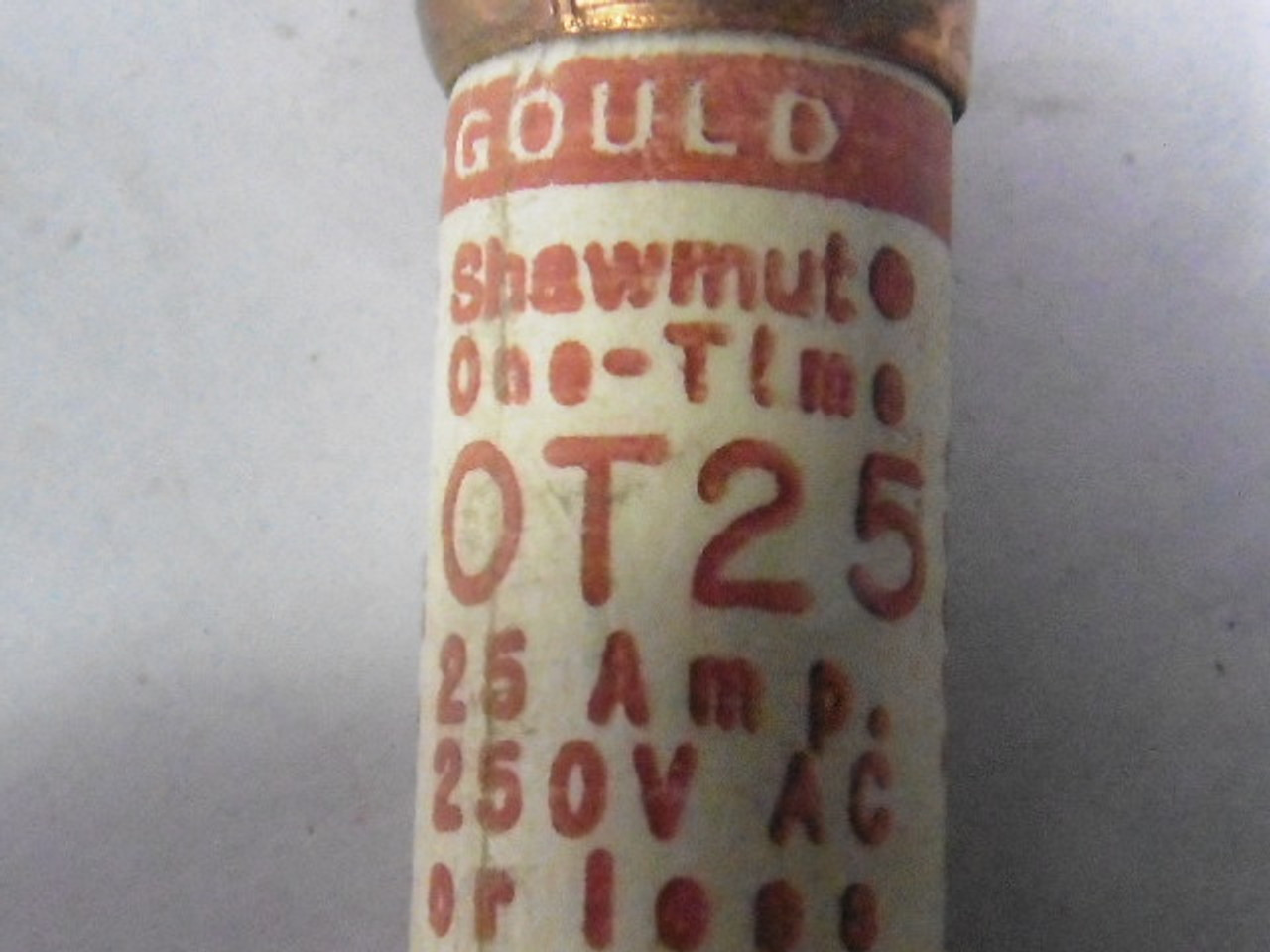 Gould Shawmut OT25 One Time Fuse 25A 250V USED