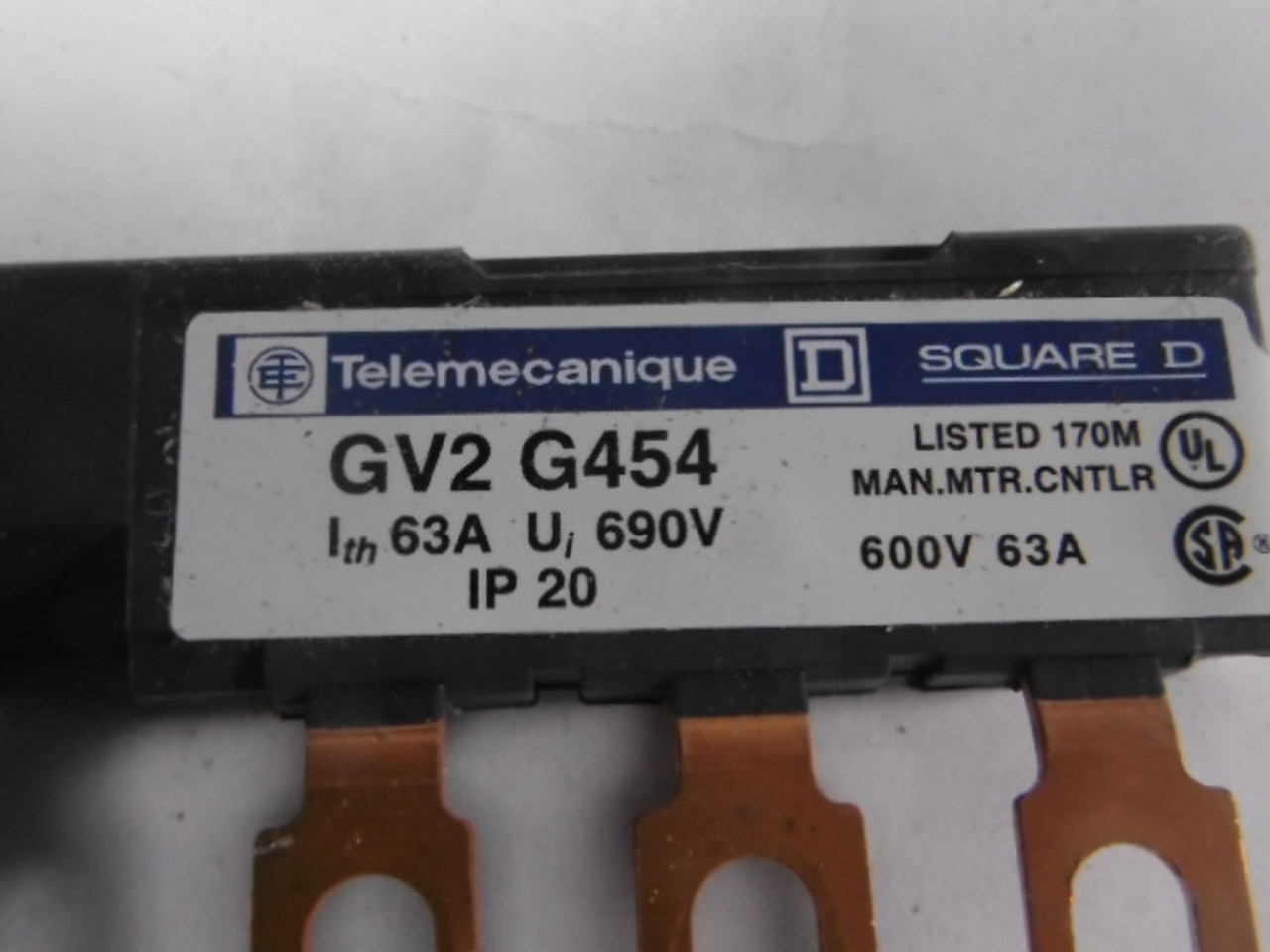 Telemecanique GV2-G454 Busbar 63A 690V AC USED