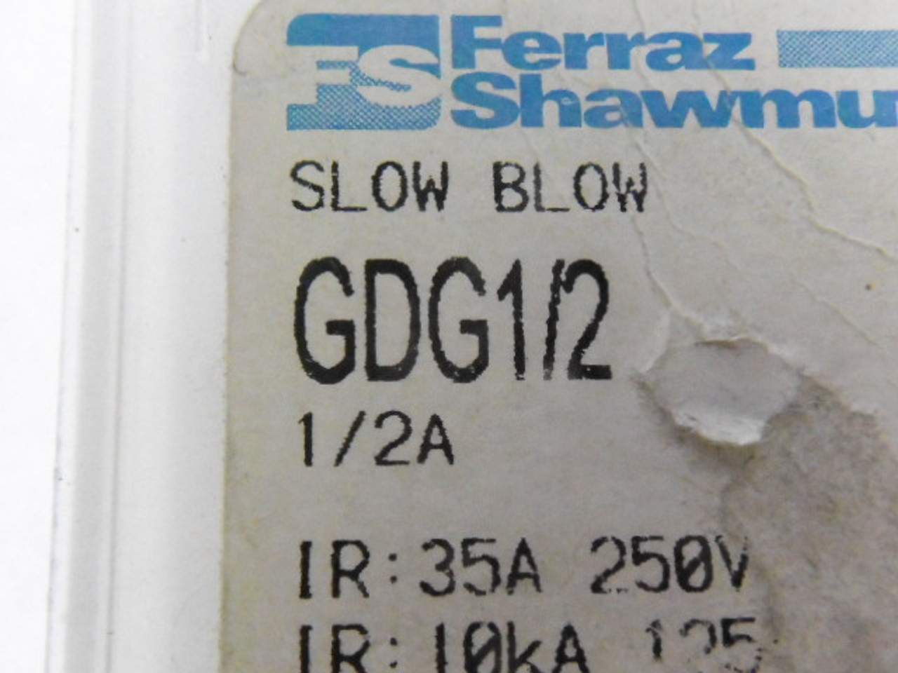Ferraz Shawmut GDG1/2 Slow Blow Fuse 1/2A 250V 5-Pack ! NEW !
