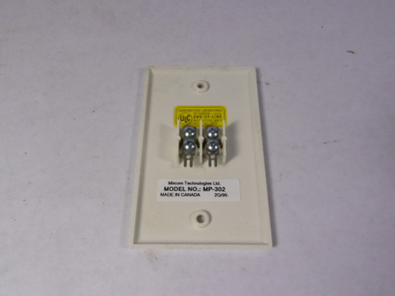 Mircom MP-302 End Of Line Resister Cover USED