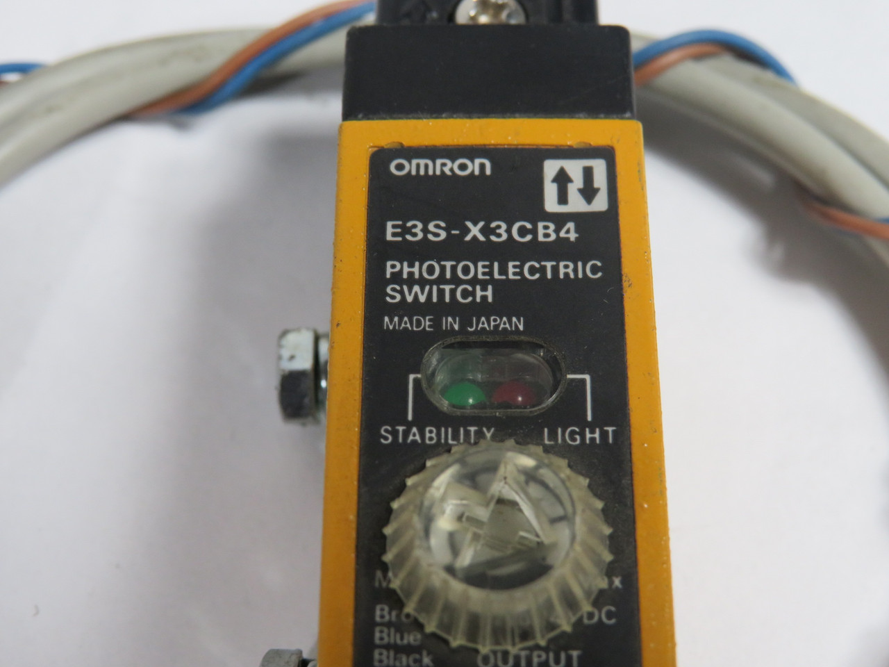 Omron E3S-X3CB4 Photoelectric Switch 27" CUT WIRES USED