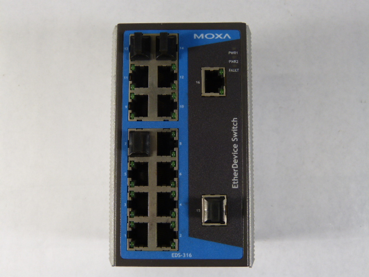 Moxa EDS-316 Industrial Ethernet Switch 16-Port USED