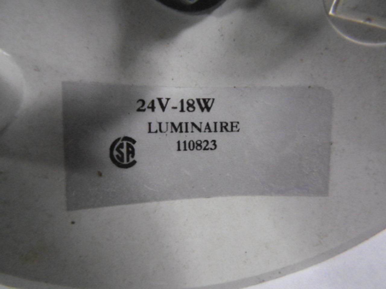 Luminaire 110823 Single Lamp Fixture 24V 18W USED