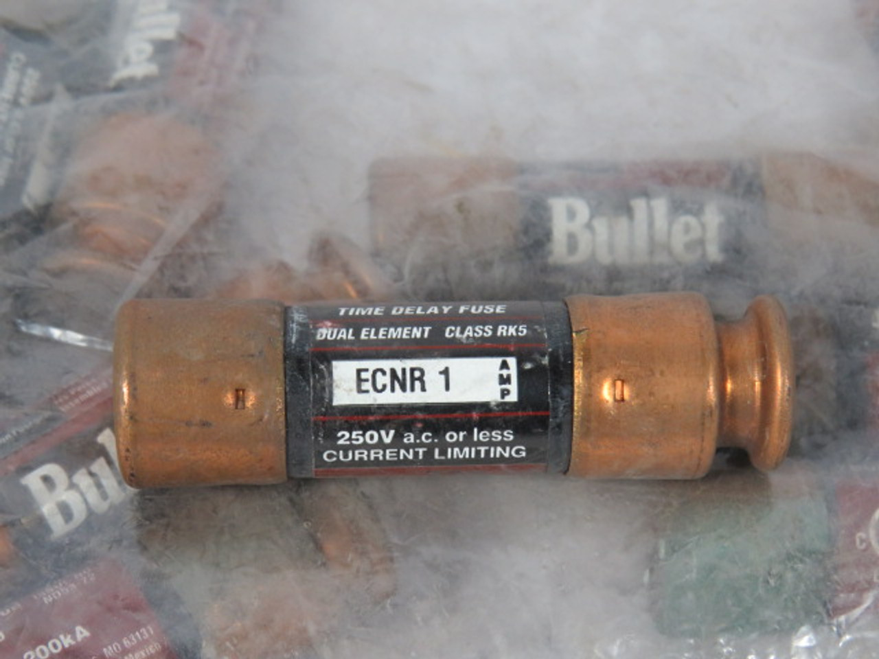 Bullet ECNR1 Dual Element Time Delay Fuse 1A 250V Lot of 10 USED