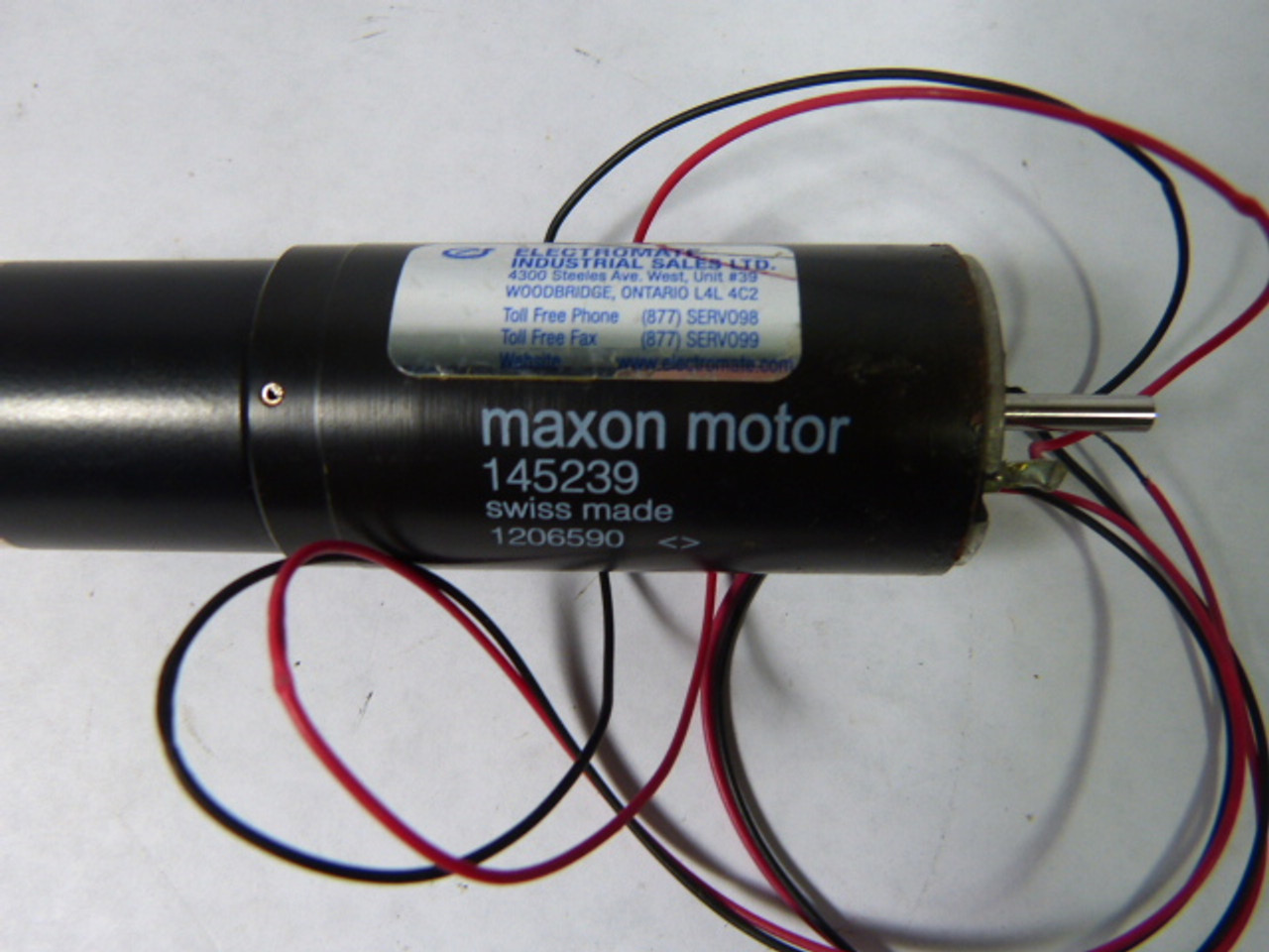 Electromate Maxon 145239 DC Motor *Bent Shaft* ! AS IS !