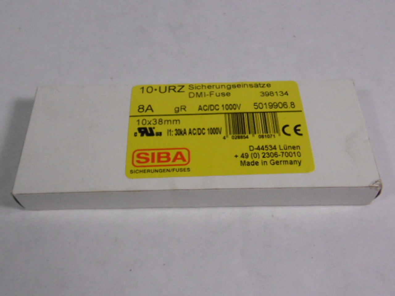 Siba 10-URZ/50-199-06 Fuse 8A 1000V Lot of 10 ! NEW !