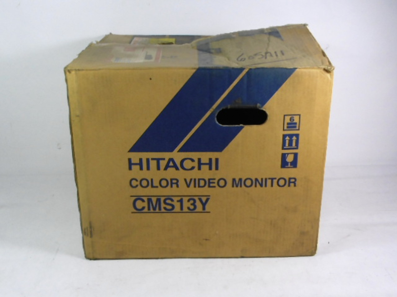 Hitachi CMS13Y Color Video Monitor With Power Cord 120VAC 50/60Hz 0.87A USED