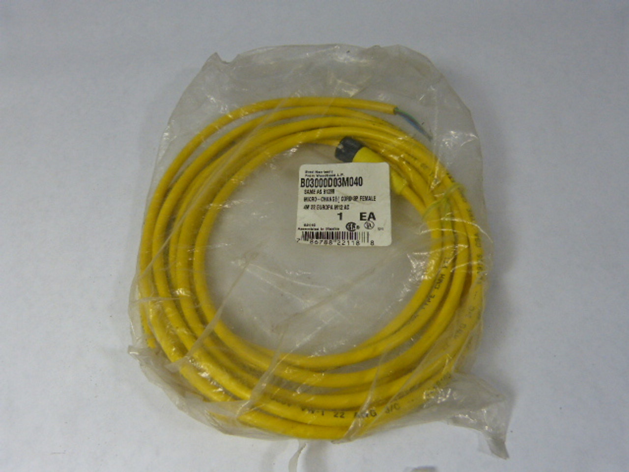 Brad Harrison B03000D03M040/81288 Microchange Cable 3P 4 Meter. ! NWB !