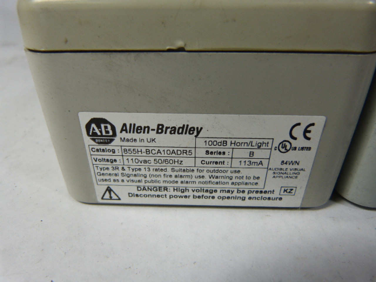 Allen-Bradley 855H-BCA10ADR5 Industrial Horn with Beacon ! AS IS !
