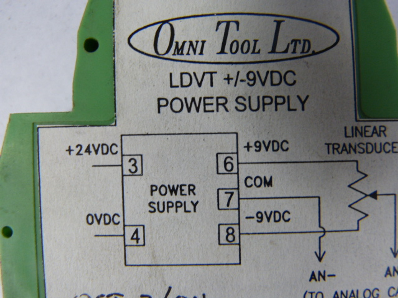Omni Tool LDVT?9VDC Power Supply 115VAC USED