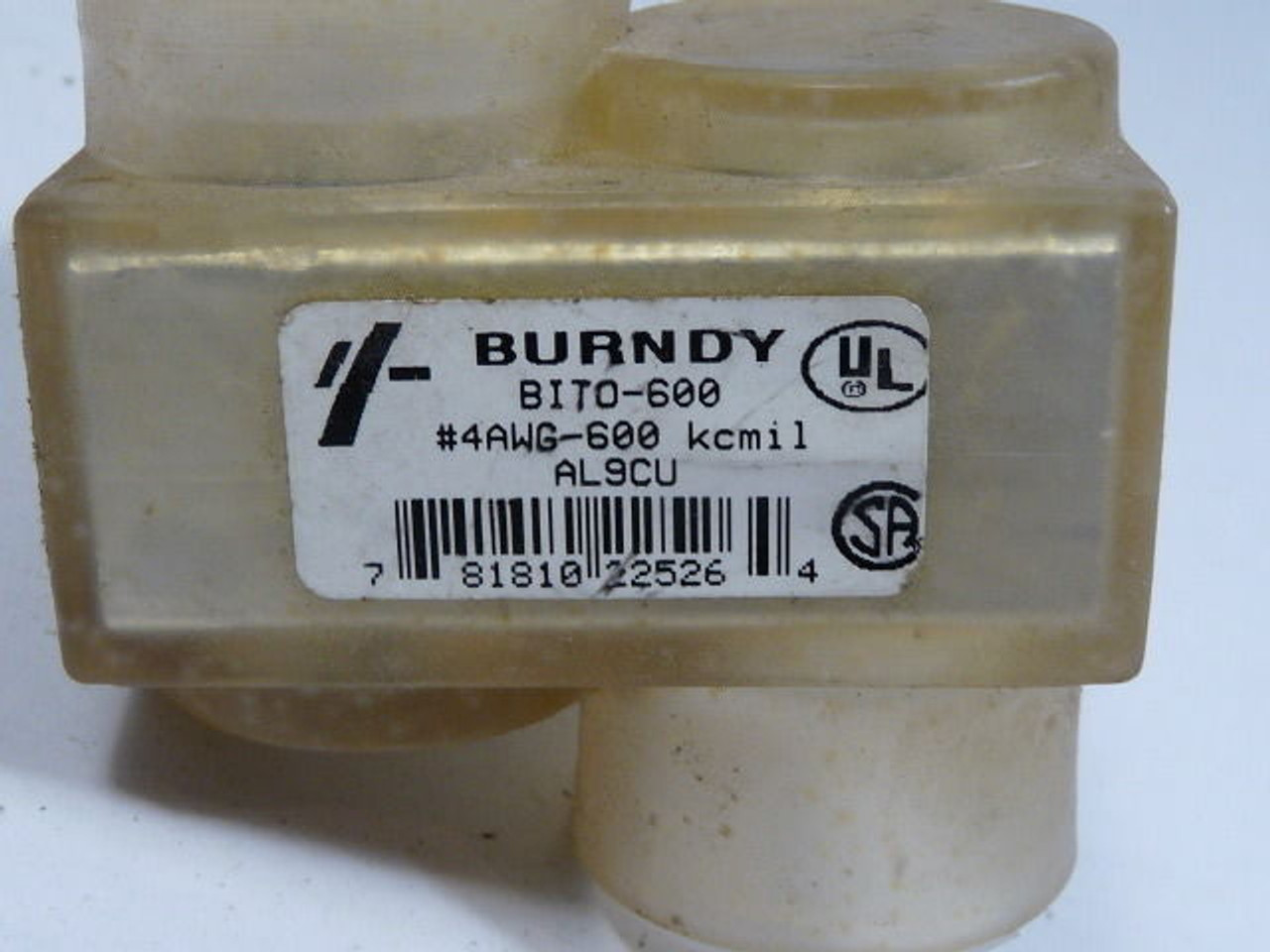 Burndy BITO-600 Offset Unitap Connector USED