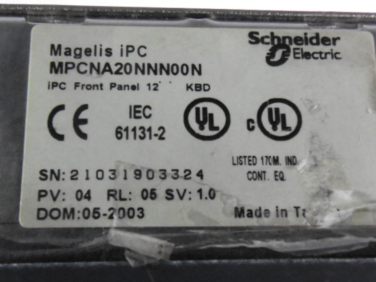 Schneider Electric MPCNA20NNN00N Operator Interface Panel USED