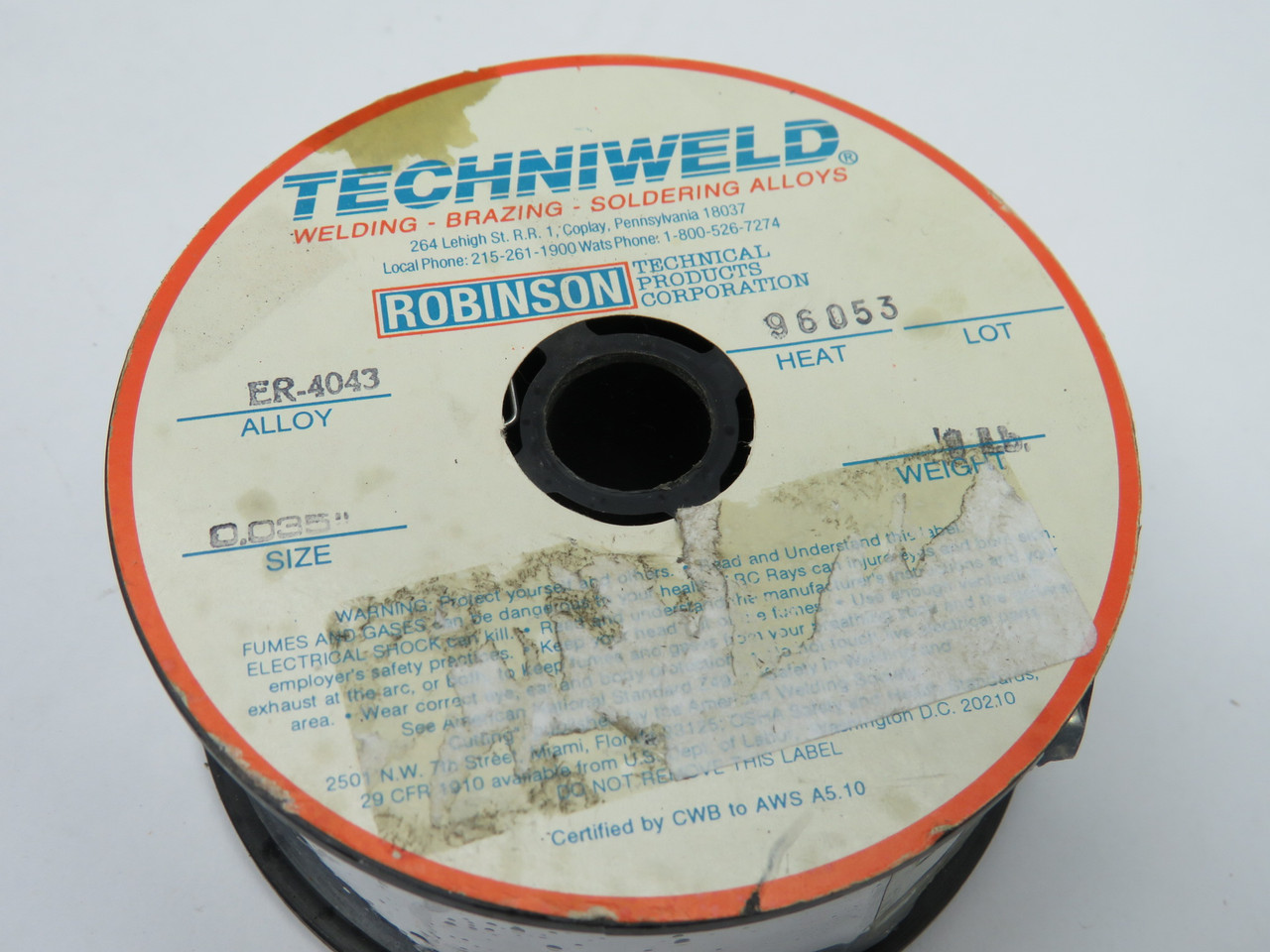 Robinson ER-4043 Spool Aluminum Mig Welding Wire 0.035" NOP
