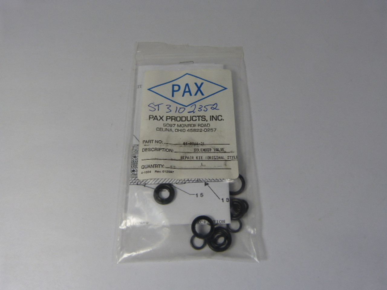 PAX 04-0966-21 Solenoid Valve Repair Kit ! NWB !