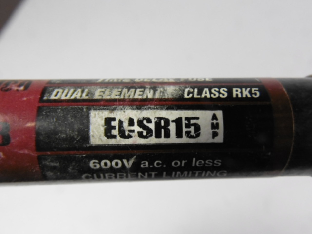 Bullet ECSR15 Dual Element Time Delay Fuse 15A 600V USED