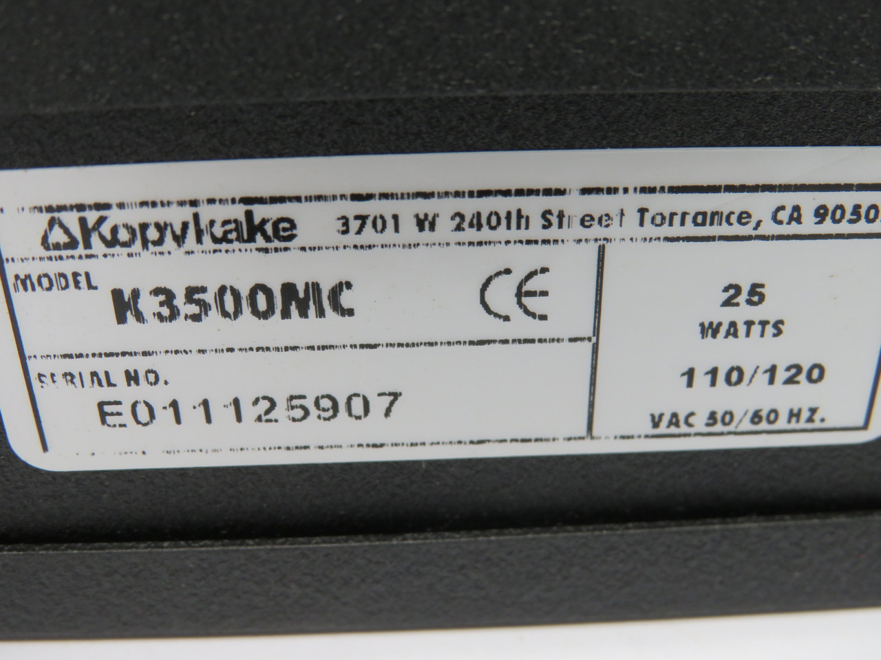 Kopykake K3500MC Proficiency Evaluation Lamp 25W 110/120V 50/60Hz *No Stand* USED