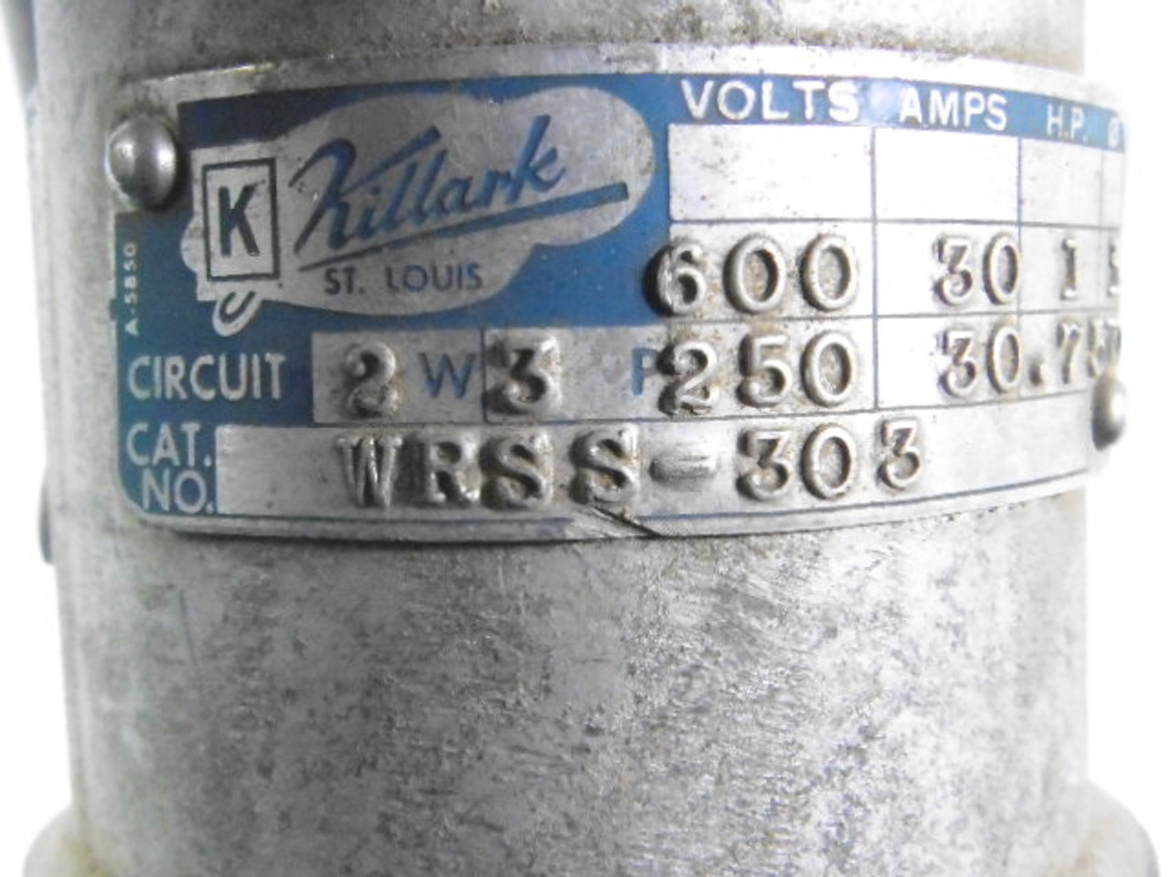 Killark WRSS-303 Receptacle 30A 600V USED