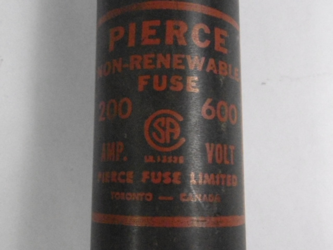 Pierce NR-200 Non-Renewable Fuse 200A 600V USED