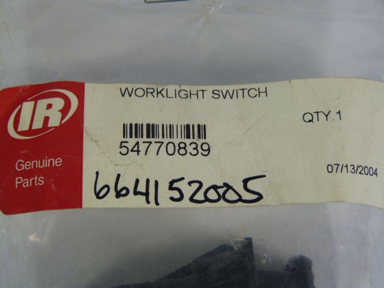 Ingersoll Rands 54770839 Work Light Switch ! NWB !