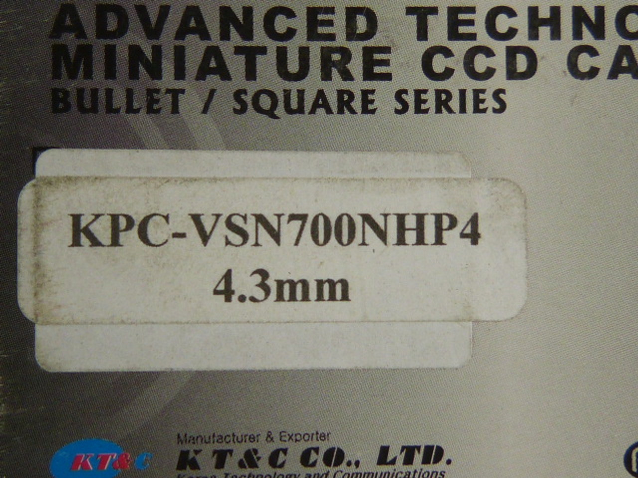 KT & C KPC-VSN700NHP4  Miniature CCD Camera NEW