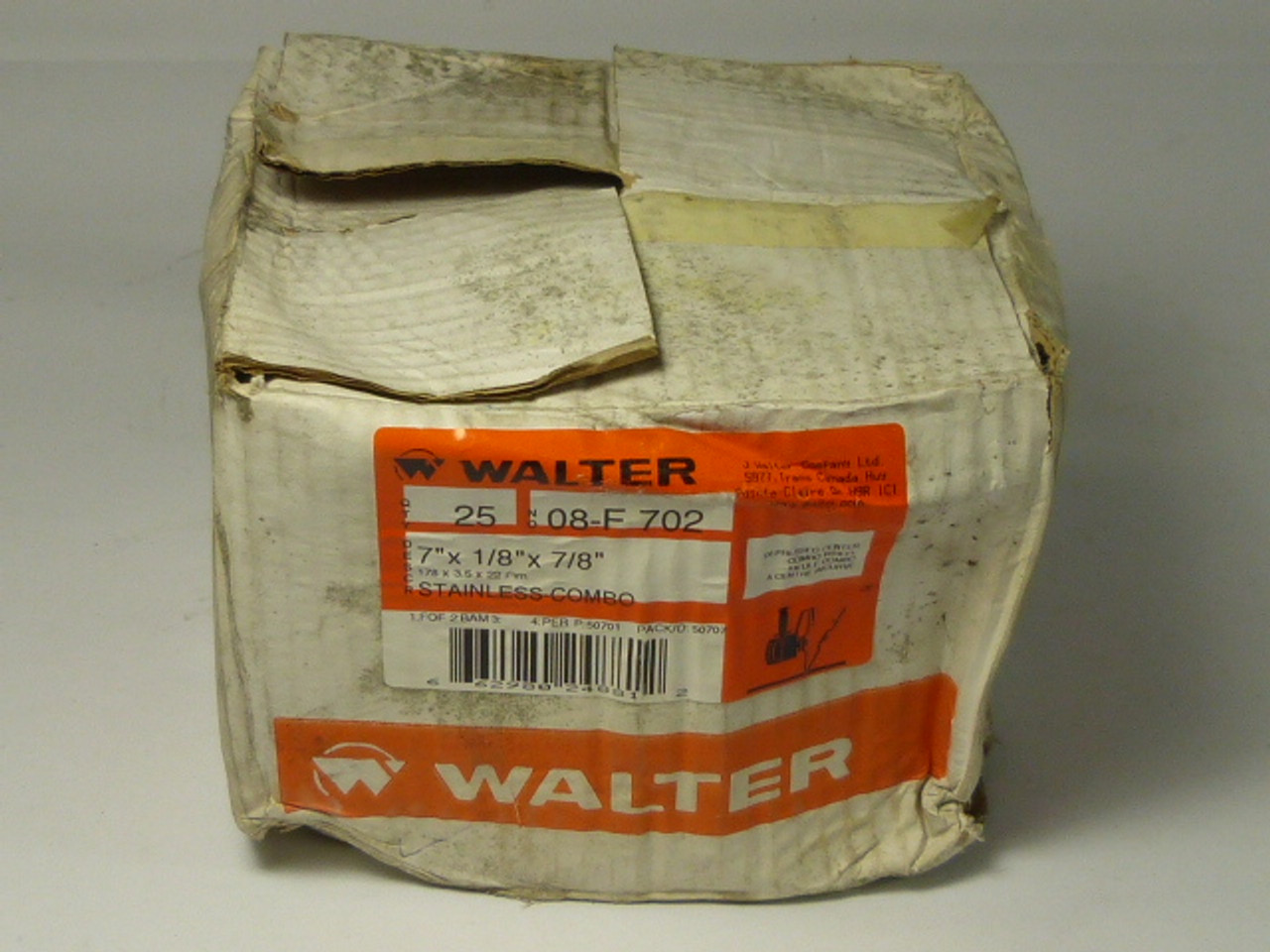 Walter 8F702 Cutter Wheel 25 PK ! NEW !