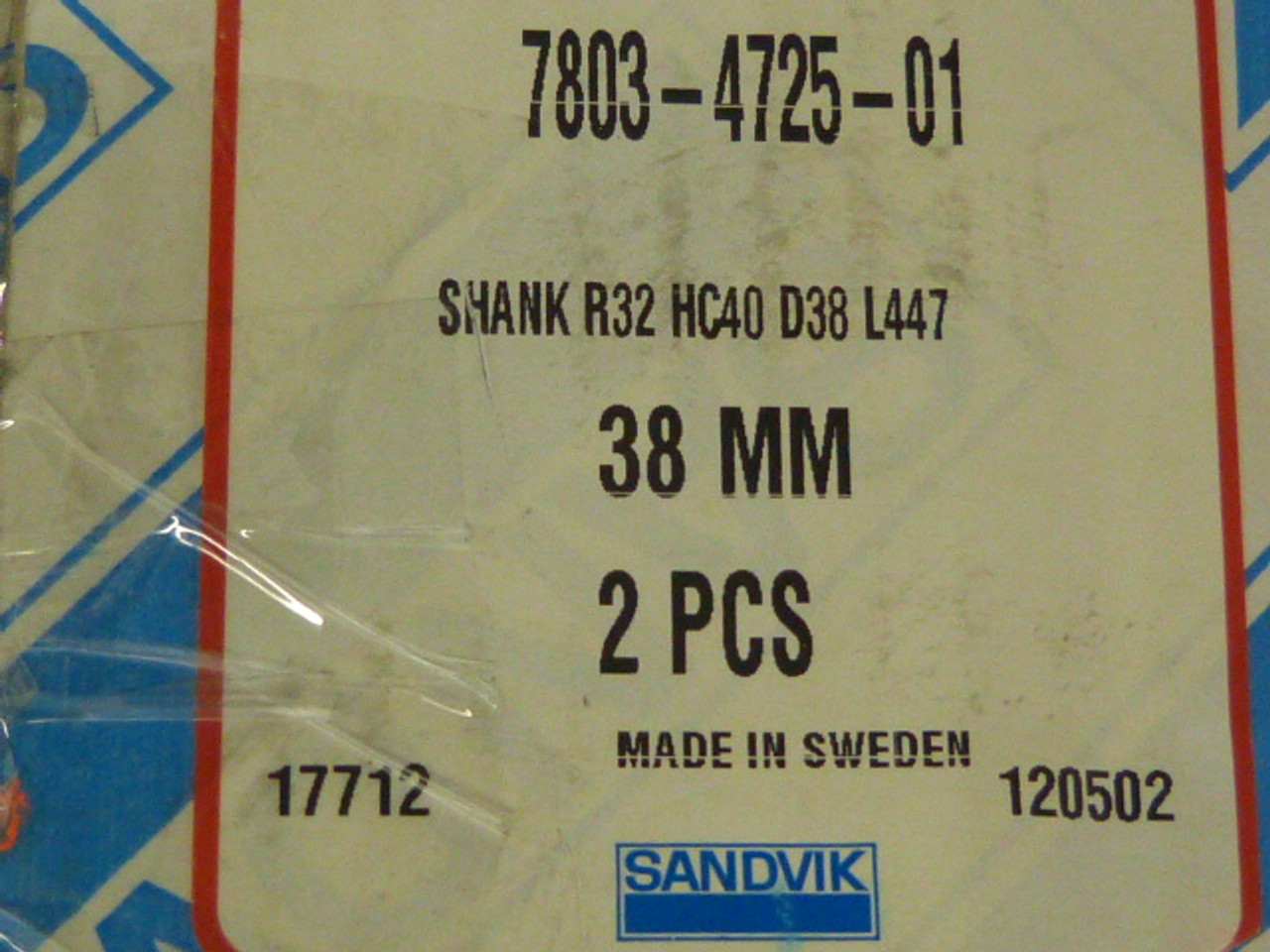 Sandvik 7803-4725-01 Adaptor - 2 PK ! NEW !