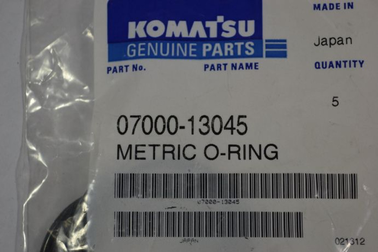 Komatsu 07000-13045 Metric O-Ring 5-Pack ! NWB !