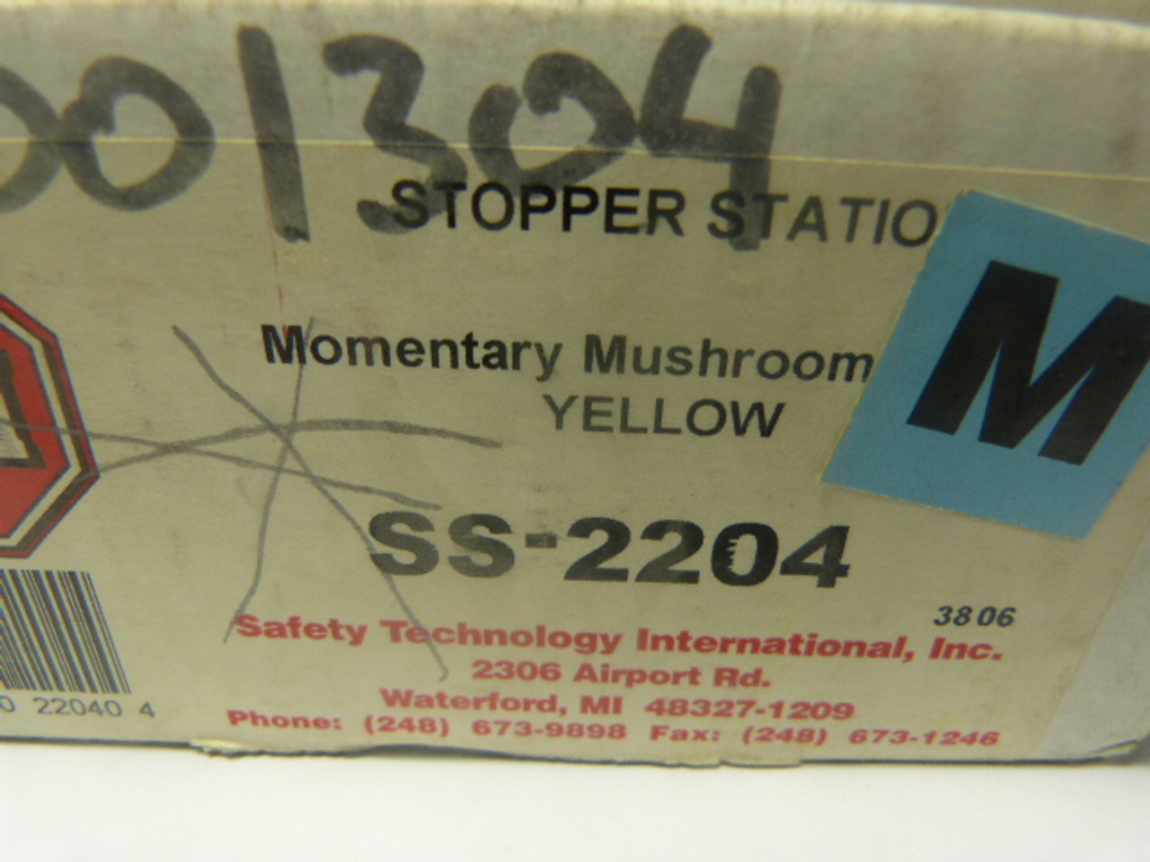 Sti SS-2204 Momentary Stopper Station Mushroom ! NEW !
