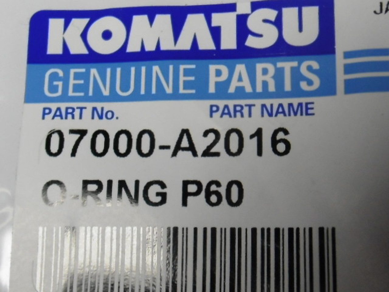 Komatsu Genuine Parts 07000-A2016 O-Ring ! NWB !