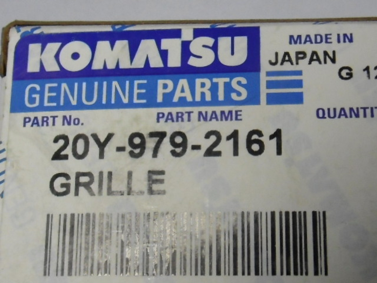 Komatsu Genuine Parts 20Y-979-2161 Grille ! NEW !