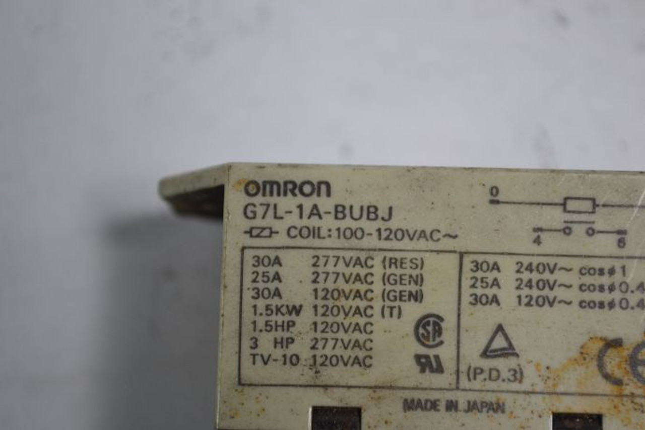 Omron G7L-1A-BUBJ-120VAC Relay 120VAC USED