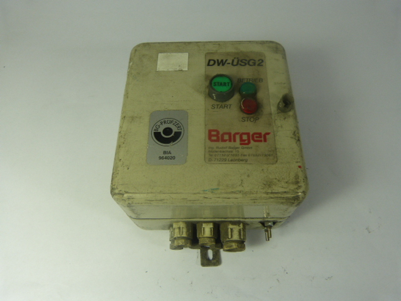 Barger DW-USG2 Differential Pressure Switch 24VDC USED