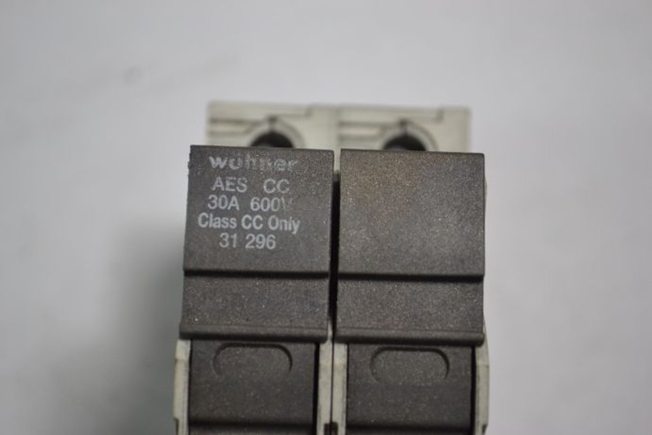 Wohner 31296 AES CC Fuse Holder 30A 600V 2-Pole USED