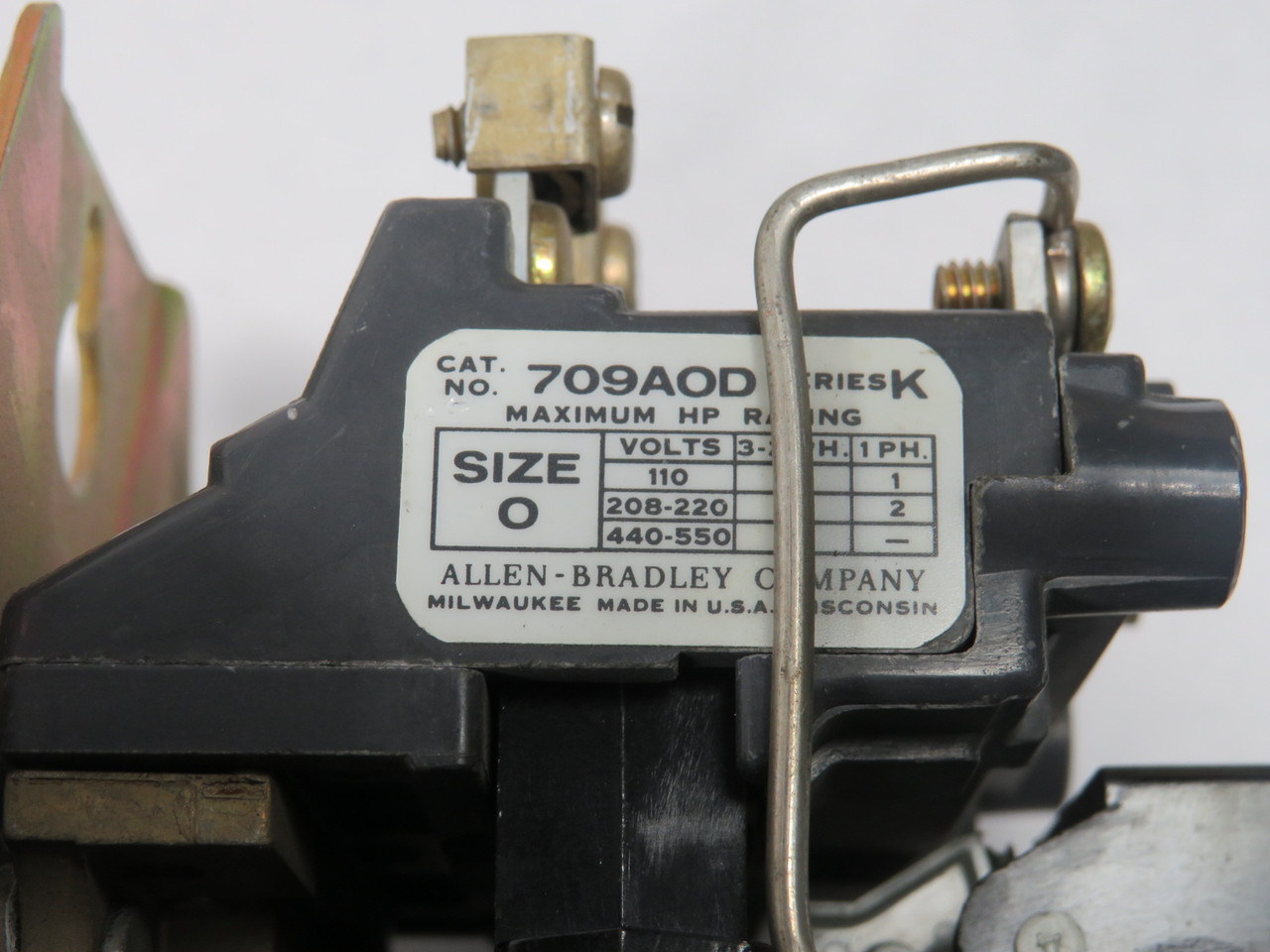Allen-Bradley 709-AOD Series K Starter 110V/120V 50/60Hz Size 0 USED