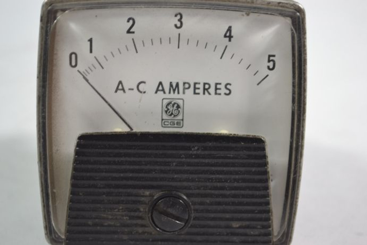 General Electric L533LSLS Panel Meter 0-5 A.C. Amperes USED