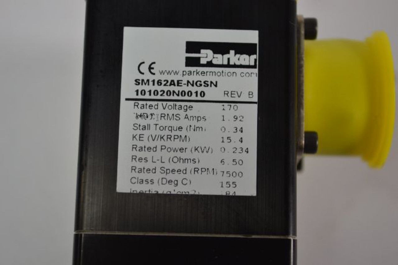 Parker SM162AE-NGSN Brushless Servo Motor 170V 1.92A 7500RPM ! NOP !