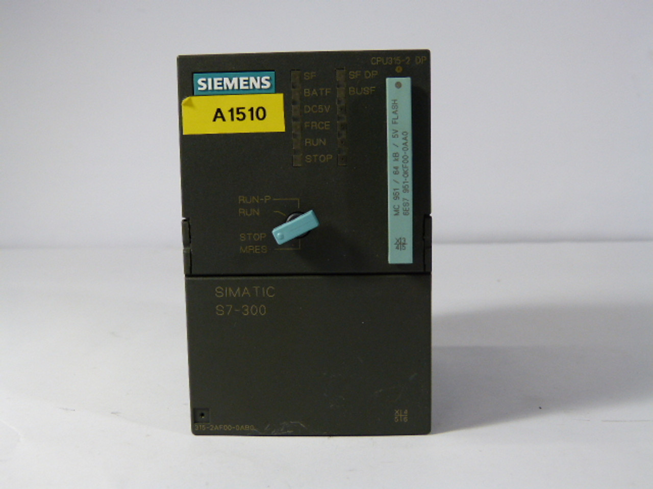 Siemens 6ES7-315-2AF00-0AB0 CPU Module 48KB 0.9Amp 24VDC USED