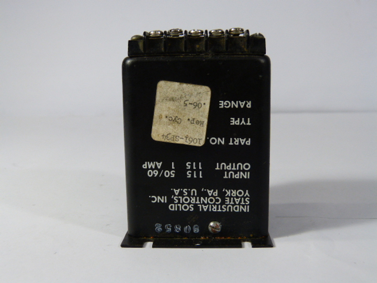 Industrial Solid State Ctrls 1061-SP34 Solid State Relay 06-5 Range 115V USED