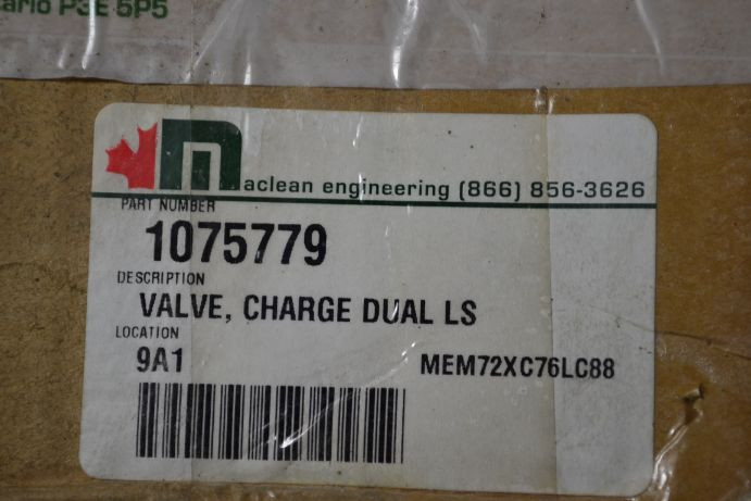 MacLean Engineering 1075779 Dual Charge Valve ! NEW !