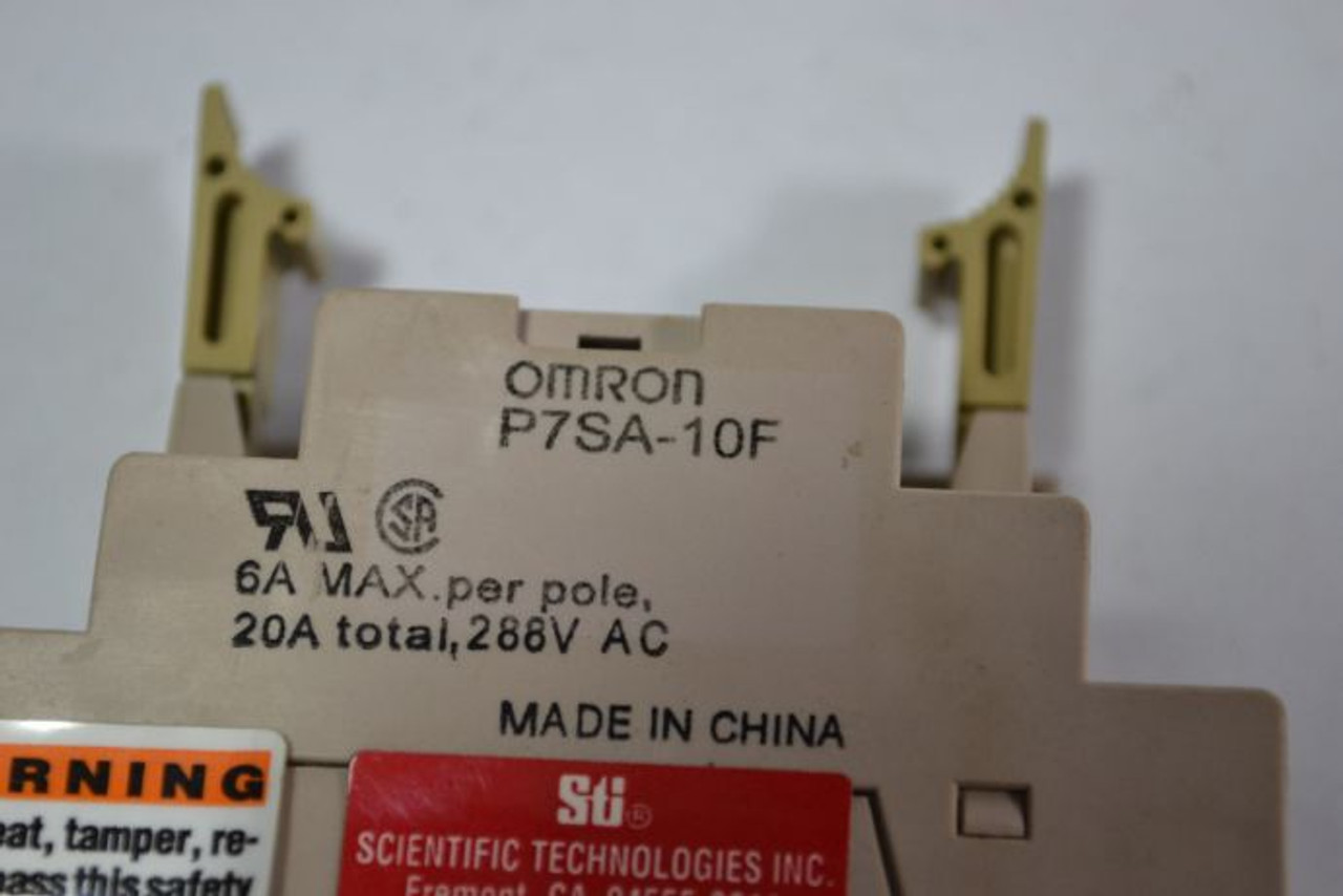 Omron P7SA-10F Relay Socket 20A 288VAC USED