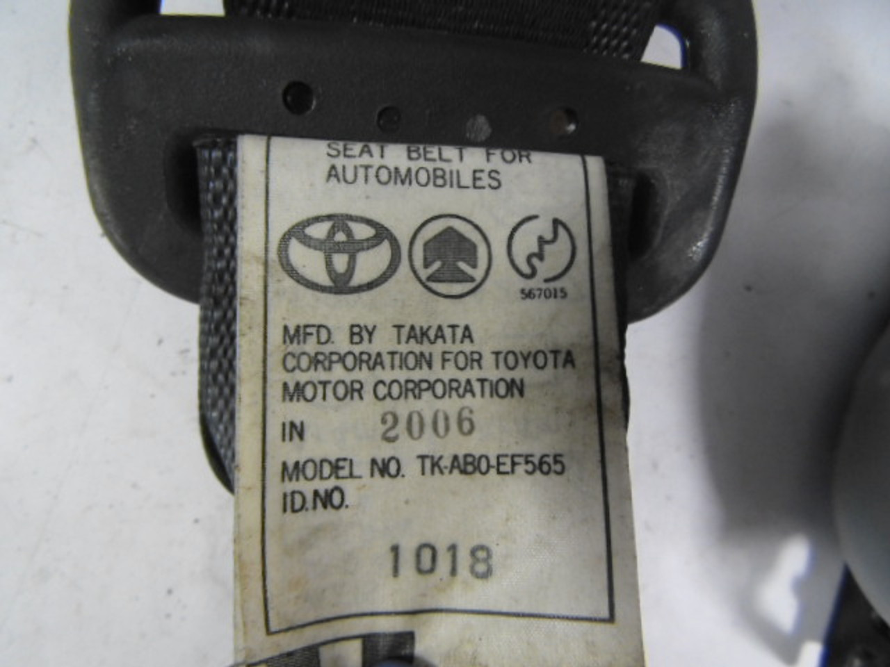 Takata C706227 Seat Belt USED