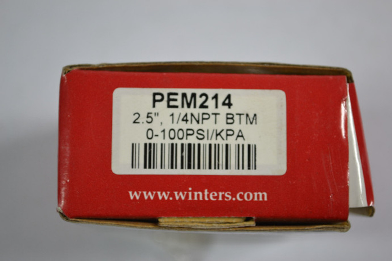 Winters PEM214 Pressure Gauge 0-100psi 0-700kPa ! NEW !