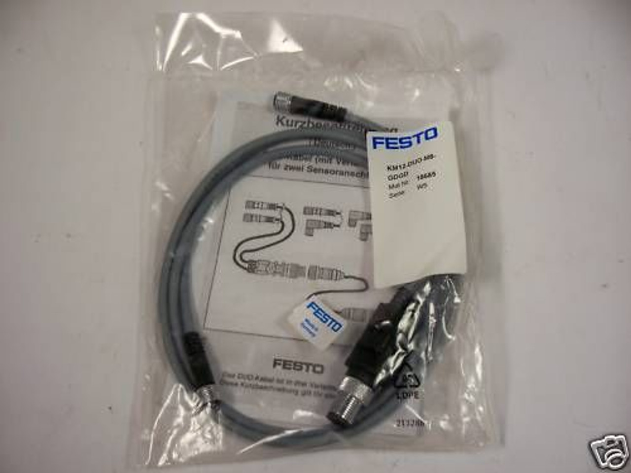 FESTO KM12-DUO-M8-GDGD Duo Cable Connector ! NEW !