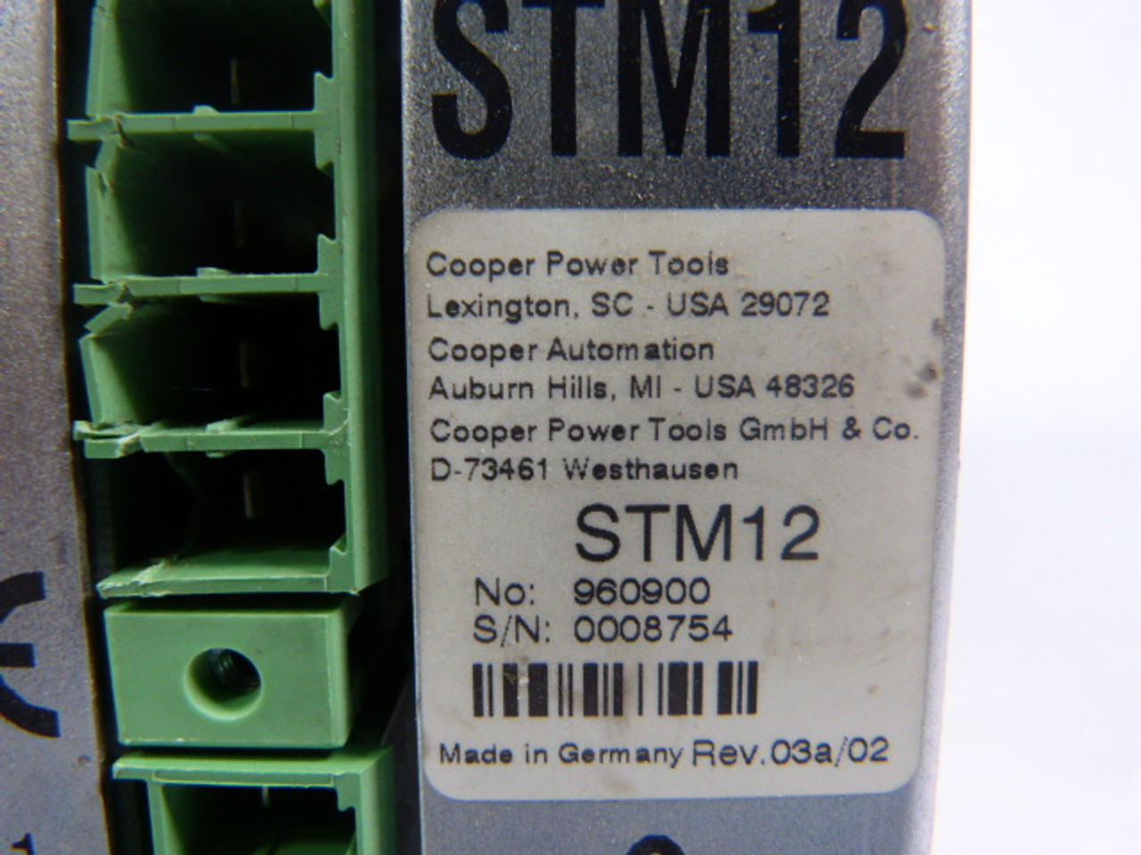 Cooper 960900 STM-12 Servo Module - Connector Damage ! AS IS !