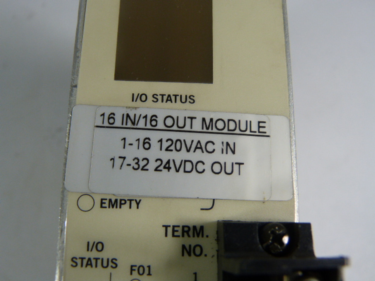 WTC Robotron 503-1-0327-08 I/O Module 16In/16Out 120VAC-In 24VDC-Out USED