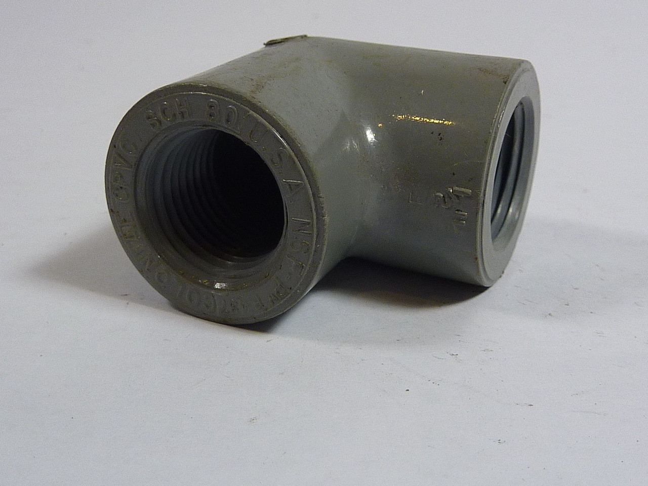 Colonial NSF-P SCH80 PVC Elbow Fitting 1/2 Inch USED