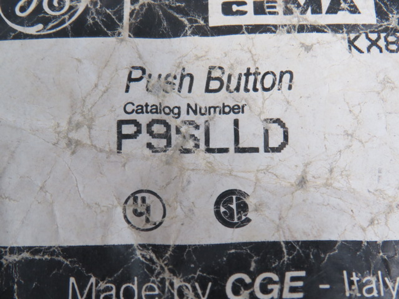 General Electric P9SLLD Pilot Light Push Button Blue ! NWB !