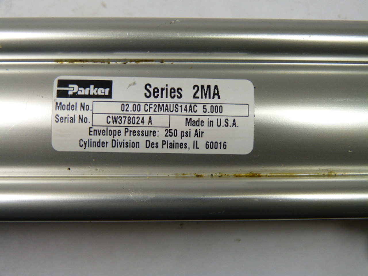 Parker 02.00CF2MAUS14AC5.000 Pneumatic Cylinder 2" Bore 5" Stroke ! NOP !