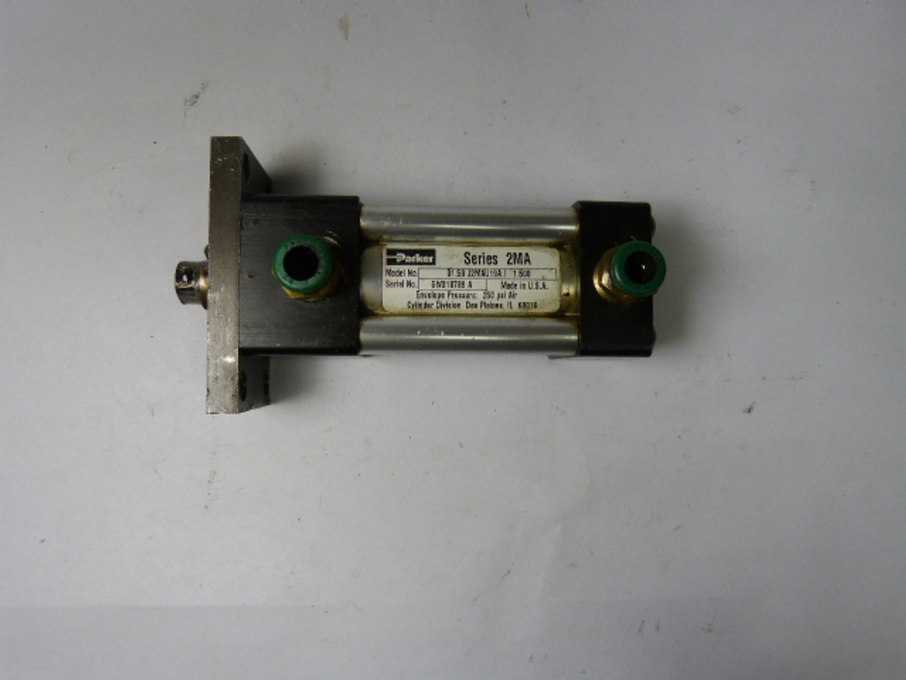 Parker 01.50J2MAU19A1.500 Pneumatic Cylinder 1.5" Bore 1.5" Stroke USED