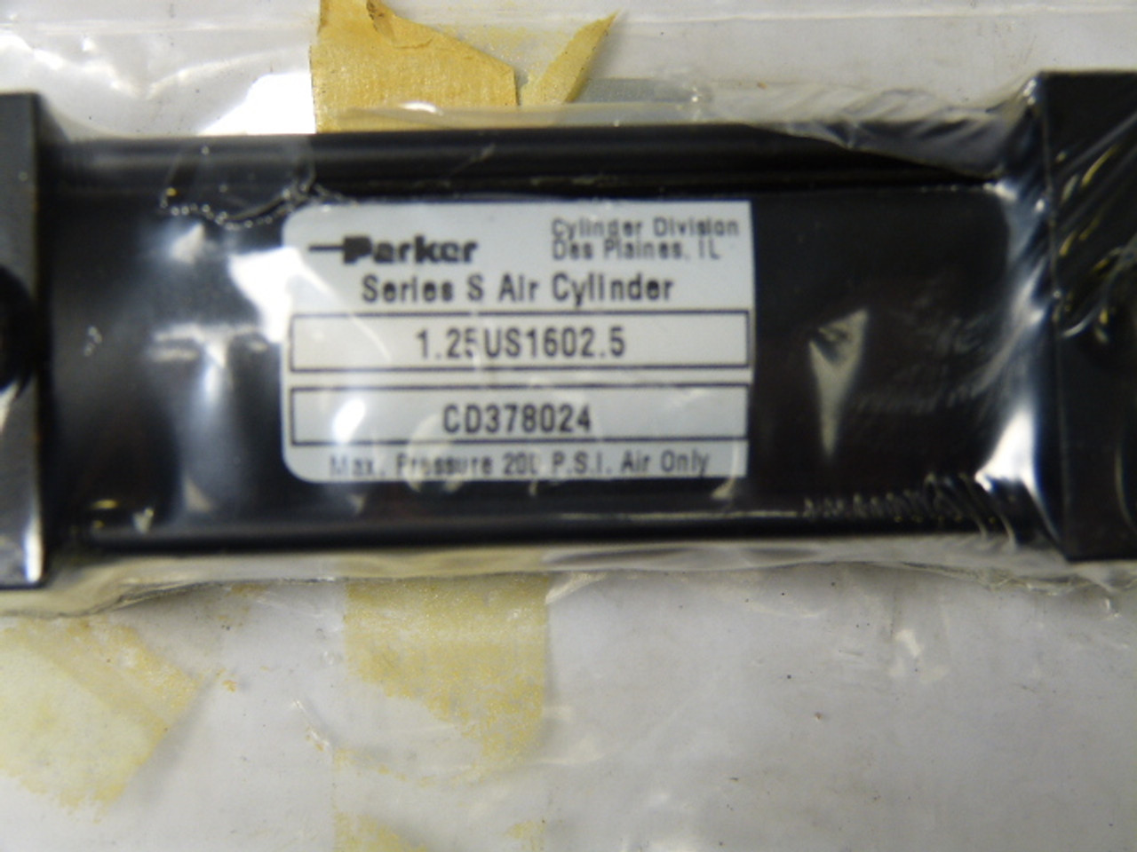 Parker 1.12US1602.5 Pneumatic Cylinder 1.12" Bore 2.5" Stroke ! NOP !